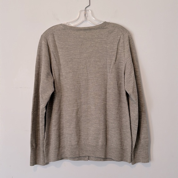 Banana Republic Gray Merino Wool Crewneck Cardigan - Picture 4 of 11